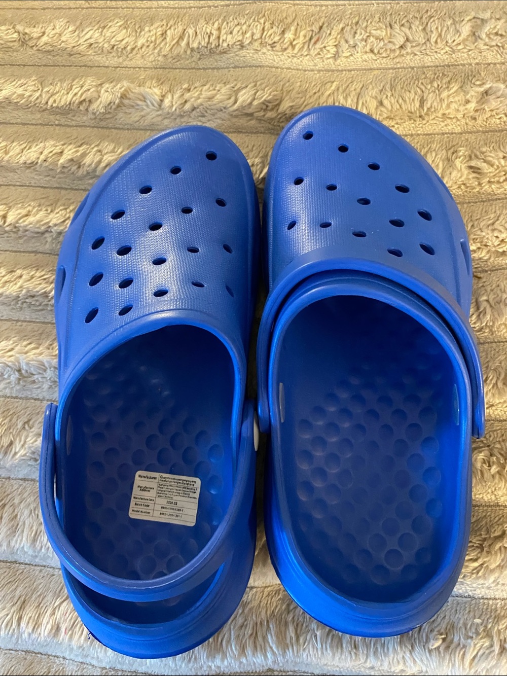 Kids Blue Lightweight Clog Sandals with Heel Strap